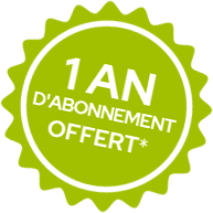 1 an d'abonnement offert