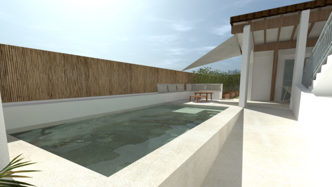 Aménagement des espaces extérieures d'une maison.
