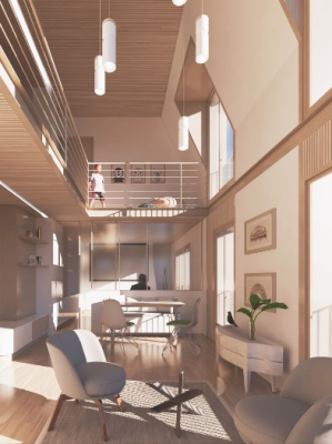Appartement en surélévation d'un immeuble hausmannien