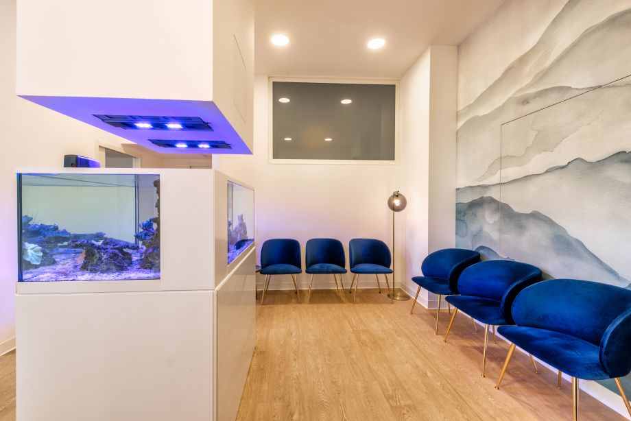 Aménagement intérieur d'un cabinet dentaire, réalisé par l'architecte Céline GAL