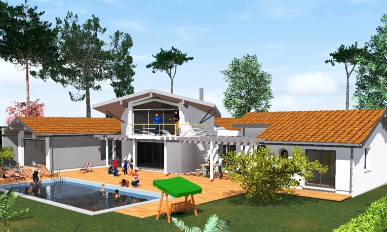 Jardin, Terrasse, Hôtellerie - Restauration, Piscine, Construction neuve, Contemporain
