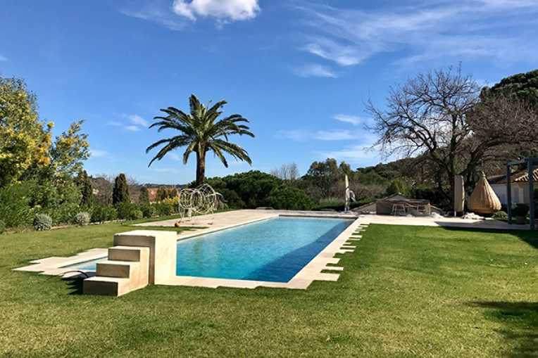 Jardin, Terrasse, Maison individuelle, Piscine, Contemporain, Moderne