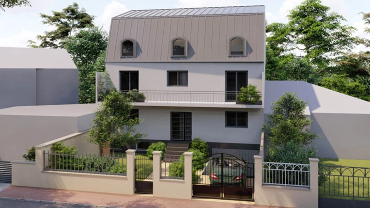 Surélévation, Maison individuelle, Maison de ville, Contemporain