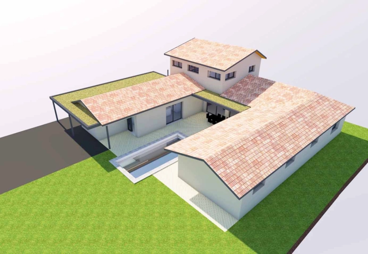 Jardin, Surélévation, Terrasse, Maison individuelle, Rénovation, Piscine, Extension, Contemporain