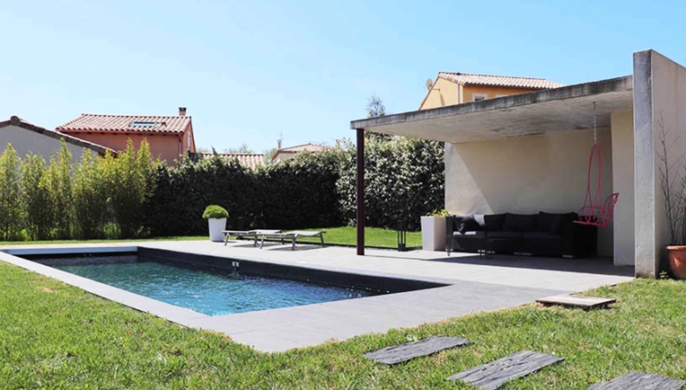 Jardin, Terrasse, Maison individuelle, Maison de campagne, Piscine, Contemporain