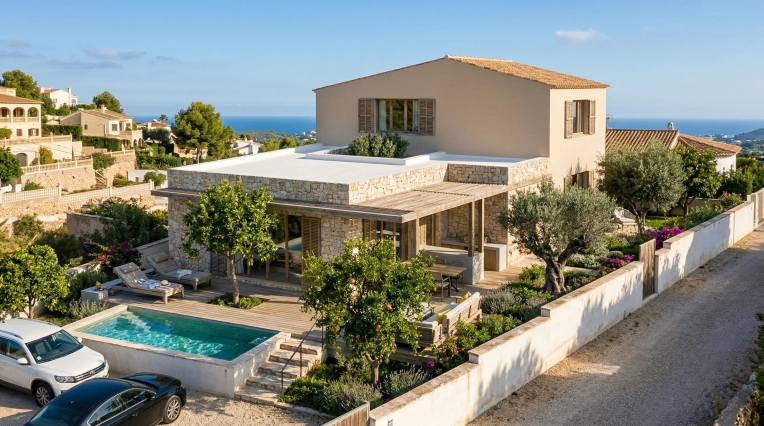Jardin, Terrasse, Maison individuelle, Maison de campagne, Piscine, Construction neuve, Étude de faisabilité, Villa, Traditionnel