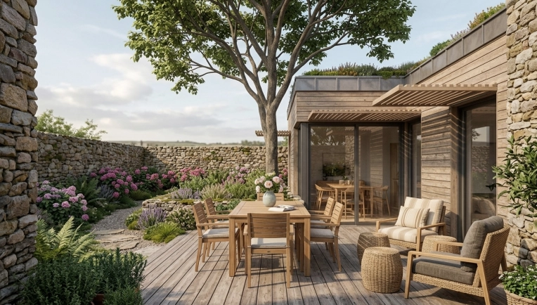 Jardin, Maison individuelle, Maison passive / écologique, Chalet / Maison en bois, Maison de campagne, Architecture d’intérieur, Construction neuve, Étude de faisabilité, Villa, Plan, Conseil