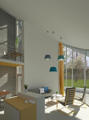 Maison individuelle, Maison de campagne, Construction neuve, Villa, Futuriste, Contemporain