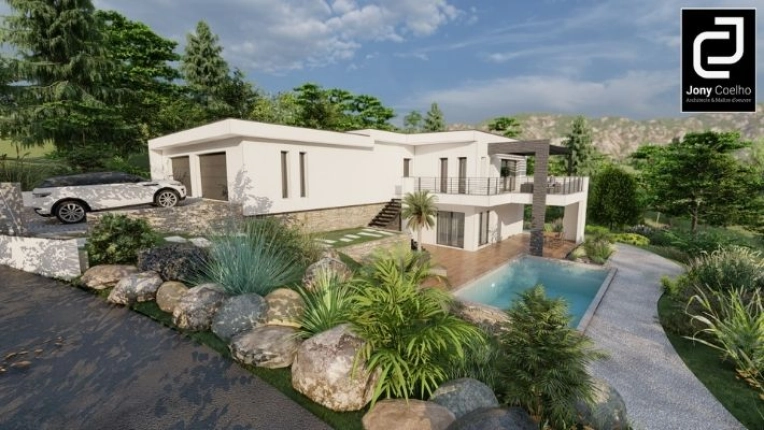 Landscape Architecture, Patios & Terraces, Single-Family Homes, Passive House / Eco-friendly, Exterior, Townhouses, Country Homes, Pools, New Build, contemporary, Modern