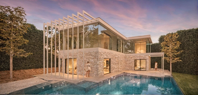 Maison passive / écologique, Maison de ville, Construction neuve, Futuriste