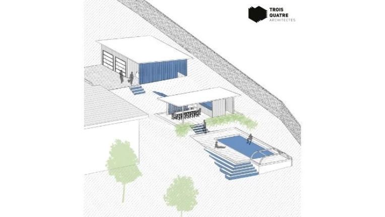 Jardin, Terrasse, Maison individuelle, Maison passive / écologique, Chalet / Maison en bois, Exterieur, Maison de ville, Maison de campagne, Piscine, Construction neuve, Étude de faisabilité, Futuriste, Contemporain, Moderne