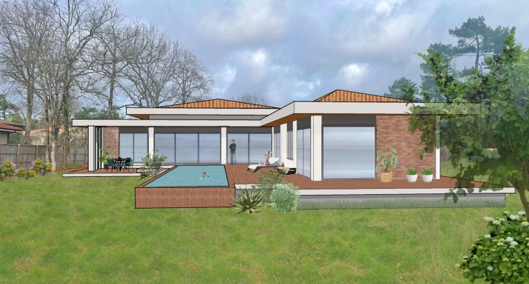 Maison de ville, Piscine, Construction neuve, Contemporain