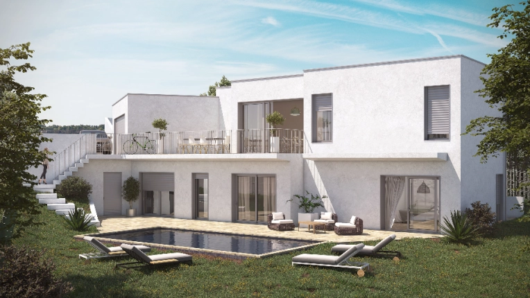 Jardin, Maison individuelle, Maison passive / écologique, Maison connectée, Exterieur, Maison de ville, Maison de campagne, Piscine, Extension, Construction neuve, Contemporain