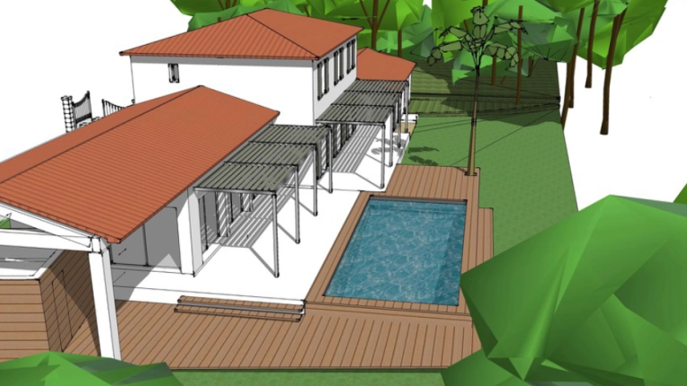 Surélévation, Maison individuelle, Maison de campagne, Piscine, Extension, Étude de faisabilité, Traditionnel