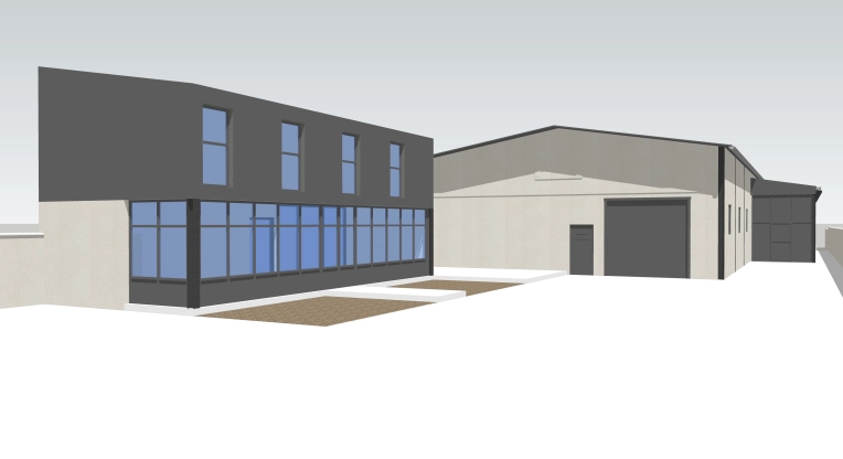 Bâtiment professionnel, Construction neuve, Contemporain