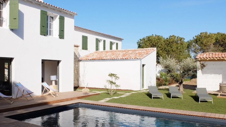 Maison individuelle, Piscine, Architecture d’intérieur, Construction neuve, Contemporain, Moderne