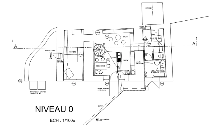 Maison de campagne, Réhabilitation, Contemporain