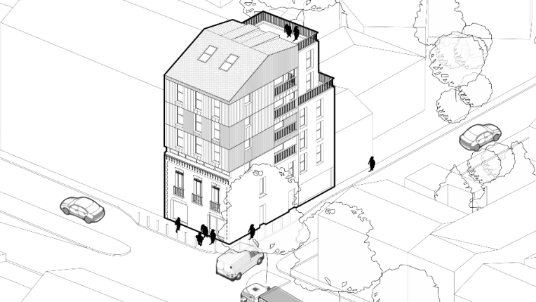 Vertical expension, Multi-unit Residential, contemporary