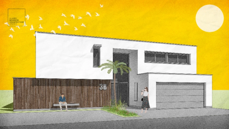 Maison individuelle, Maison de ville, Maison de campagne, Construction neuve, Villa, Contemporain, Moderne, Minimaliste