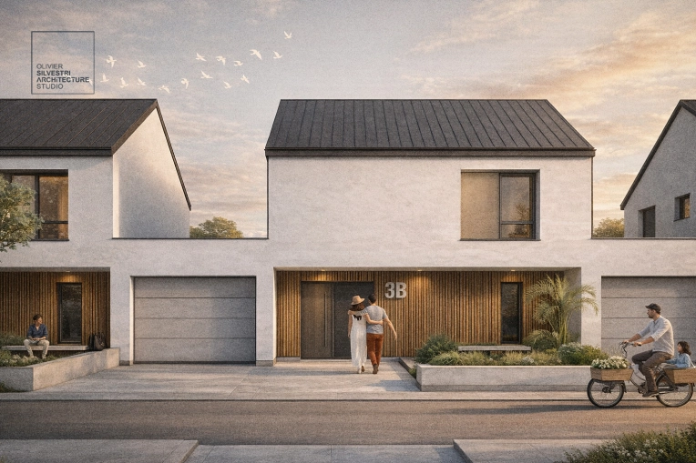 Résidentiel collectif, Maison de ville, Maison de campagne, Construction neuve, Contemporain, Moderne, Minimaliste