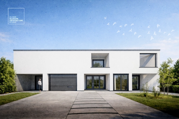 Maison individuelle, Maison de ville, Construction neuve, Villa, Moderne