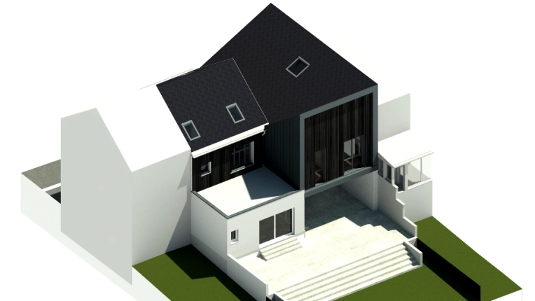 Vertical expension, Patios & Terraces, Single-Family Homes, Chalets / Wooden Houses, Townhouses, Extension, contemporary