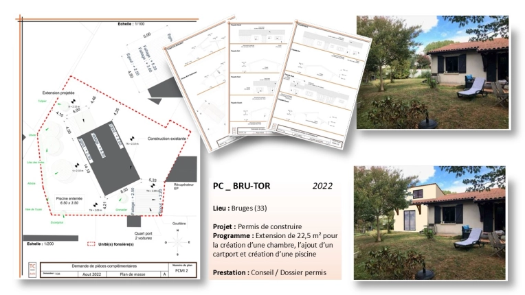 Piscine, Extension, Villa, Contemporain