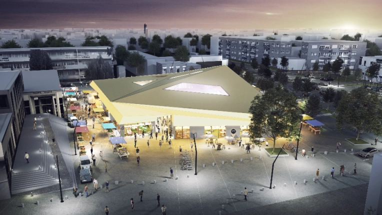 Commerce, Bâtiment accueillant du public (ERP), Construction neuve, Futuriste