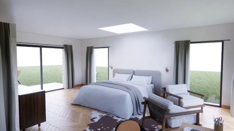 Rénovation, Maison de campagne, Extension, Contemporain