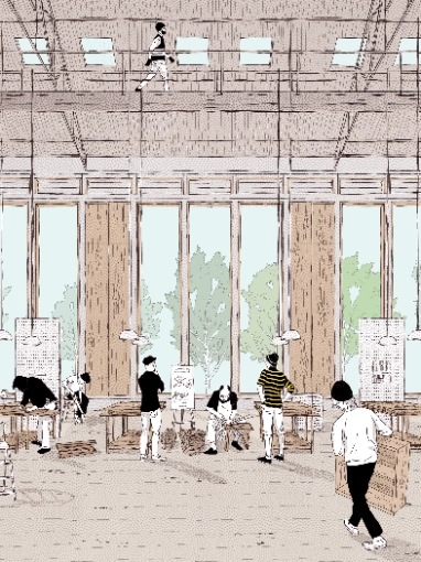 Transformation, Bâtiment industriel, Contemporain, Traditionnel