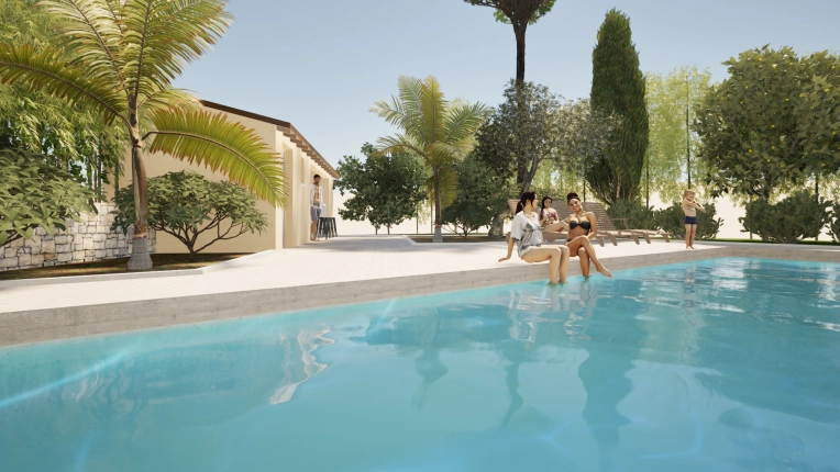 Exterior, Pools, contemporary