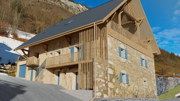 Patrimoine, Maison individuelle, Chalet / Maison en bois, Rénovation, Maison de campagne, Réhabilitation, Rénovation énergétique, Contemporain, Moderne, Minimaliste