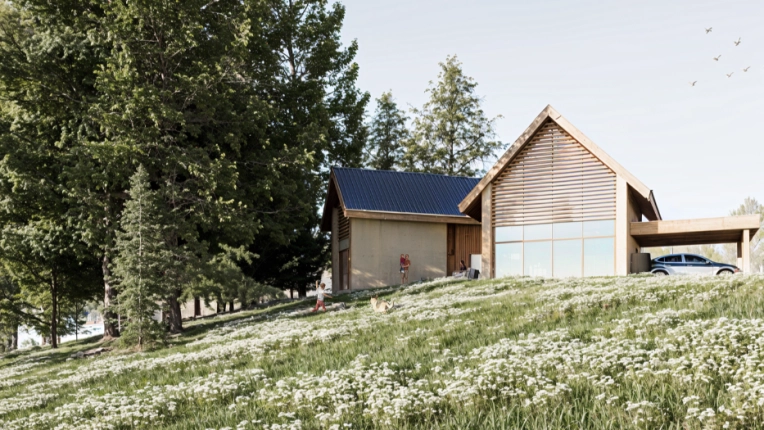 Maison passive / écologique, Construction neuve, Contemporain