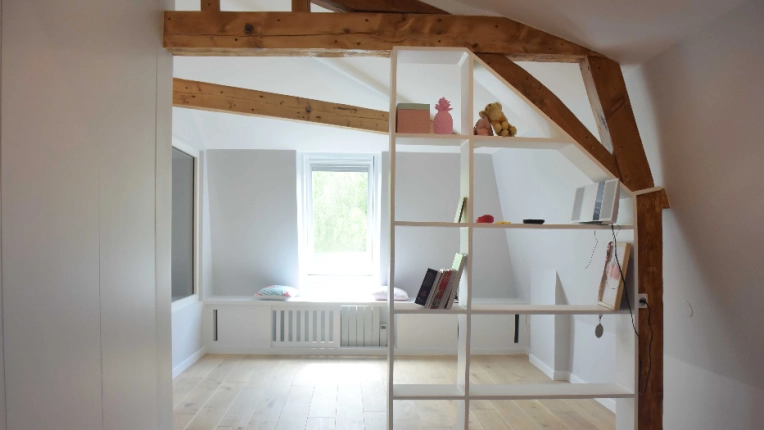 Single-Family Homes, Renovation, Energy renovation, Attic, contemporary, Minimalist