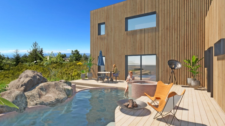 Landscape Architecture, Single-Family Homes, Passive House / Eco-friendly, Chalets / Wooden Houses, Exterior, Country Homes, Pools, New Build, Villa, Futuristic, contemporary, Modern