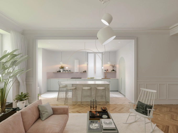 Appartement, Rénovation, Architecture d’intérieur, Contemporain, Ancien