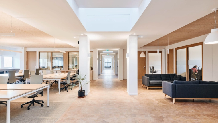 Bureau, Bâtiment accueillant du public (ERP), Réhabilitation, Contemporain