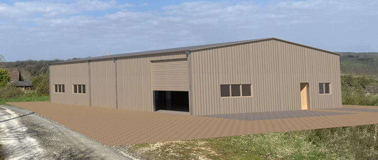 Bâtiment professionnel, Bureau, Hangar, Construction neuve, Contemporain
