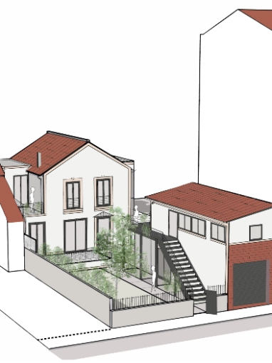 Vertical expension, Single-Family Homes, Renovation, Townhouses, Extension, contemporary