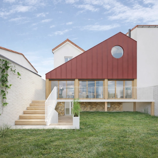 Surélévation, Maison individuelle, Maison passive / écologique, Maison de ville, Extension, Plan, Permis de construire