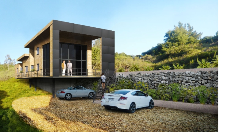 Bâtiment accueillant du public (ERP), Maison de campagne, Construction neuve, Contemporain