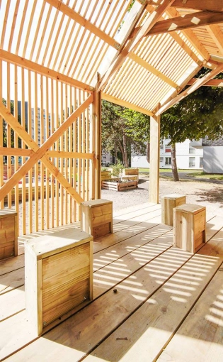 Terrasse, Chalet / Maison en bois, Résidentiel collectif, Construction neuve, Contemporain