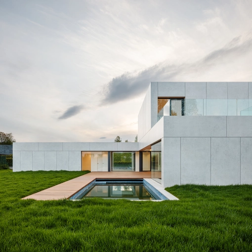 Maison individuelle, Maison de ville, Architecture d’intérieur, Construction neuve, Villa, Contemporain, Moderne, Minimaliste
