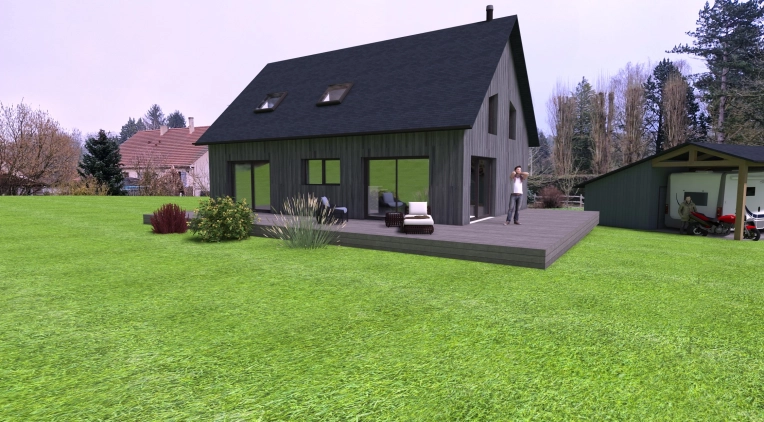 Chalet / Maison en bois, Maison de campagne, Construction neuve, Contemporain