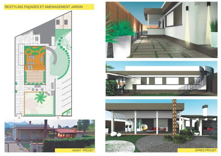 Conversion, Patios & Terraces, Renovation, Villa, contemporary, Modern