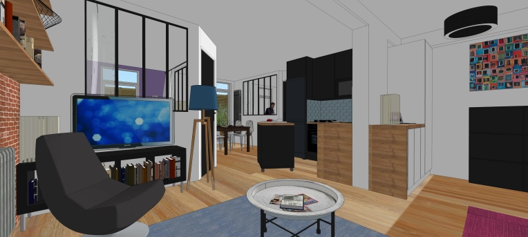 Appartement, Architecture d’intérieur, Moderne