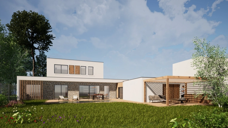 Maison individuelle, Construction neuve, Contemporain