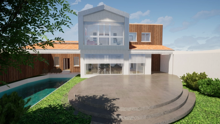 Transformation, Maison individuelle, Rénovation, Extension, Contemporain