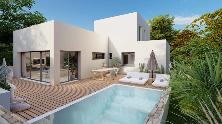 Maison individuelle, Construction neuve, Contemporain