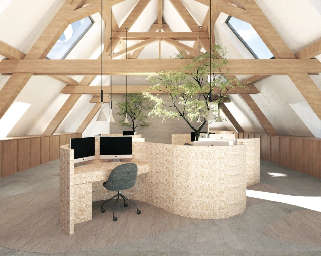 Patrimoine, Bureau, Bâtiment agricole, Architecture d’intérieur, Réhabilitation, Contemporain, Traditionnel